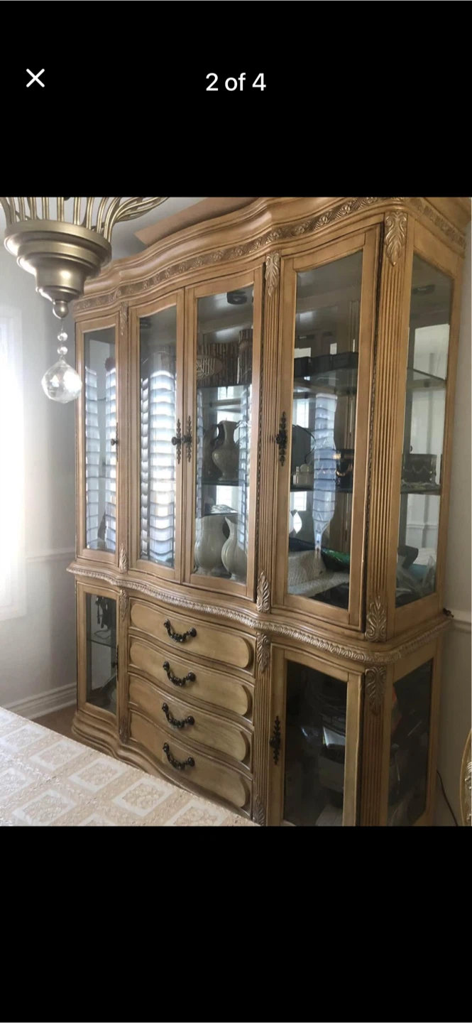 Wood  Cabinet with Glass Doors - photo 2