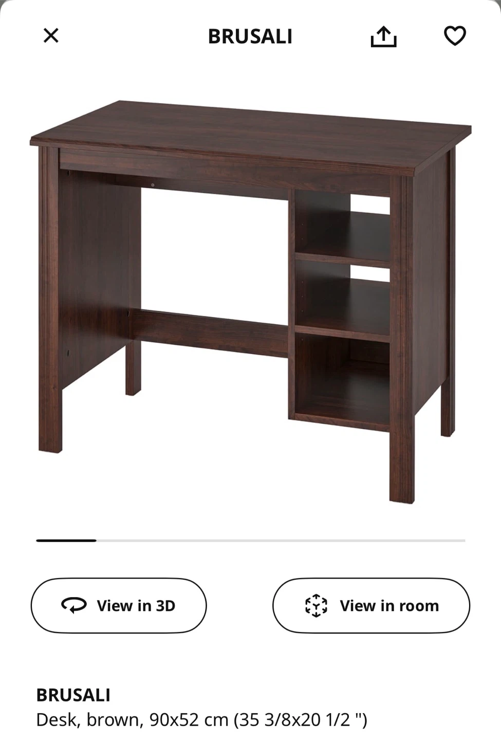 IKEA BRUSALI Desk - Brown