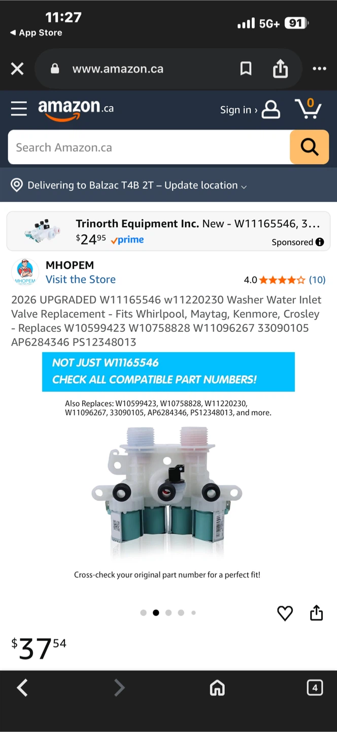 Washer Water Inlet Valve Assembly - photo 2