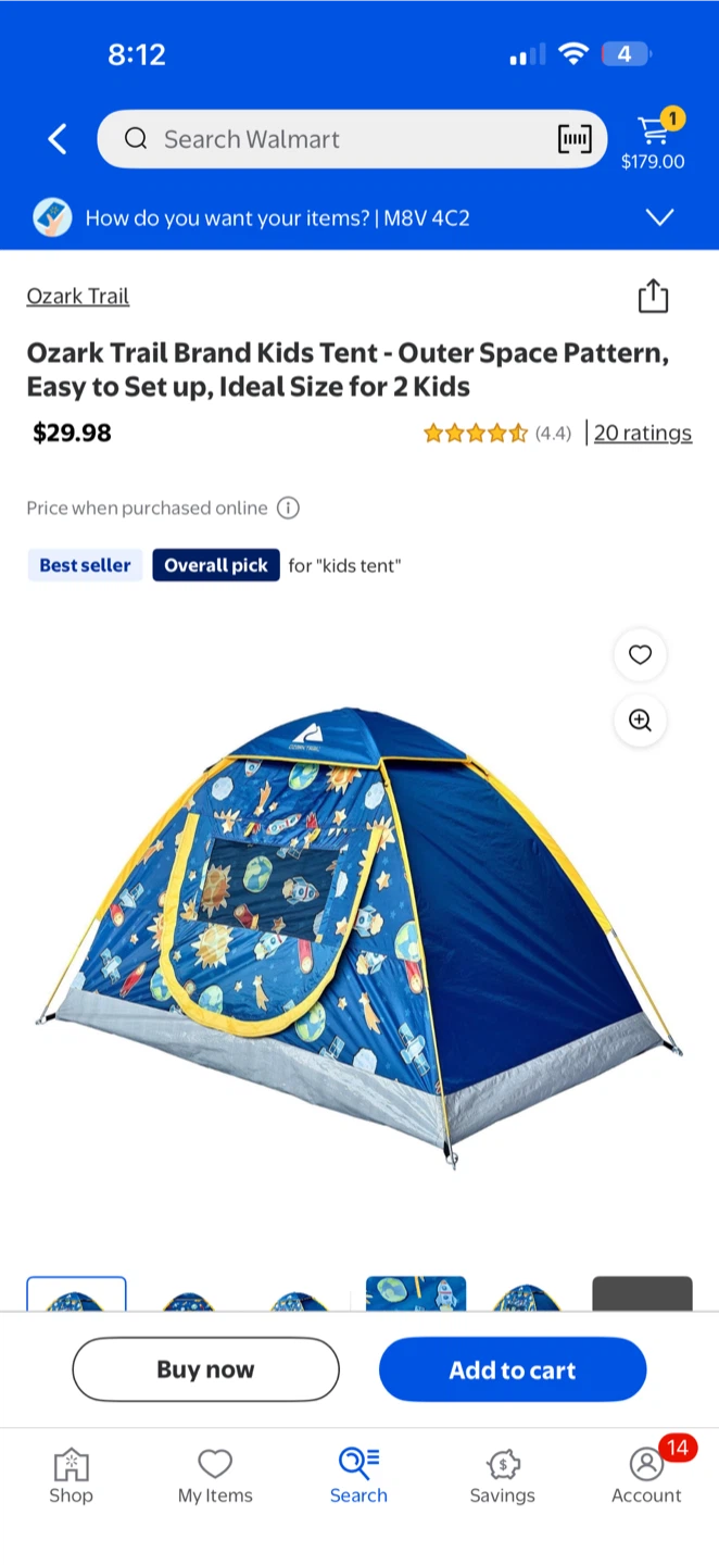 Ozark Trail Kids Outer Space Tent