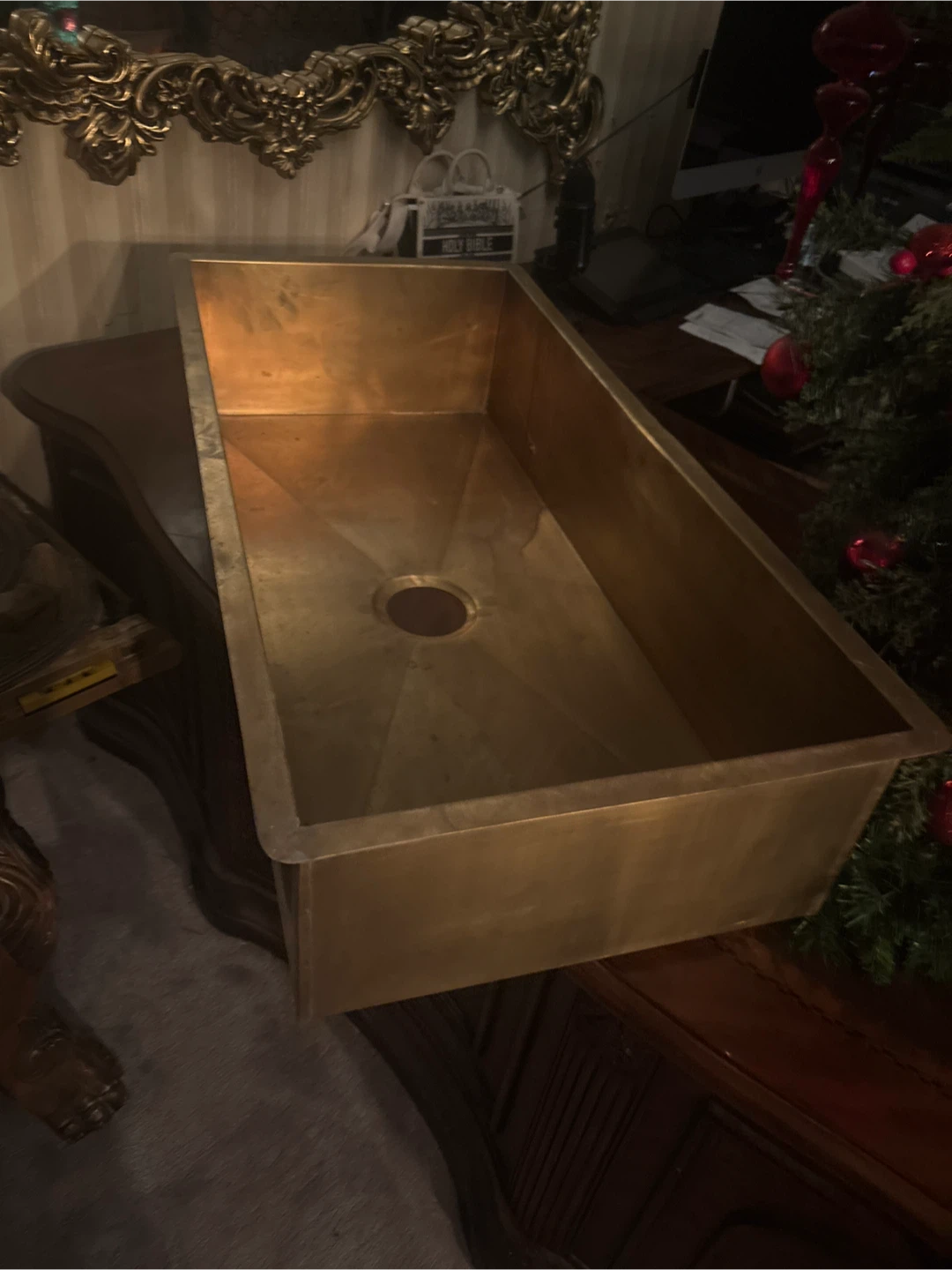 Rectangular Brass Sink - photo 2