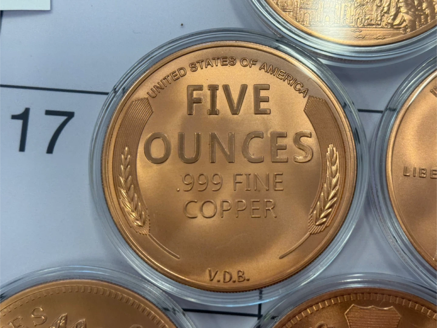5 Ounce .999 Fine Copper Rounds no colour in capsule - photo 5