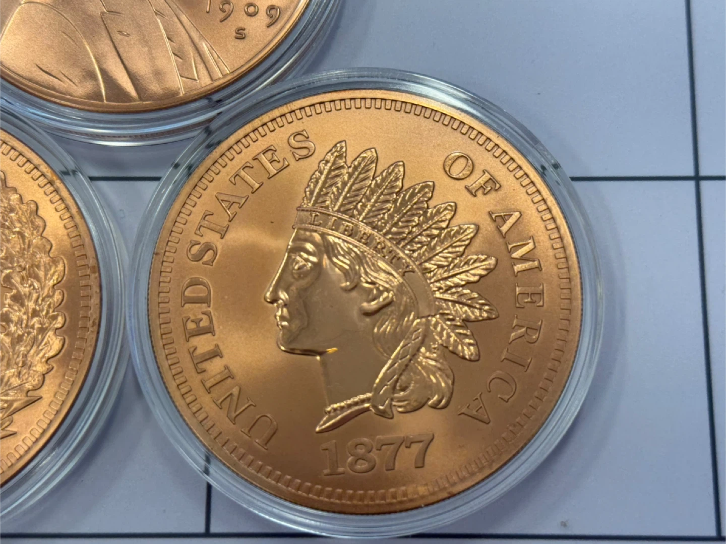 5 Ounce .999 Fine Copper Rounds no colour in capsule - photo 2
