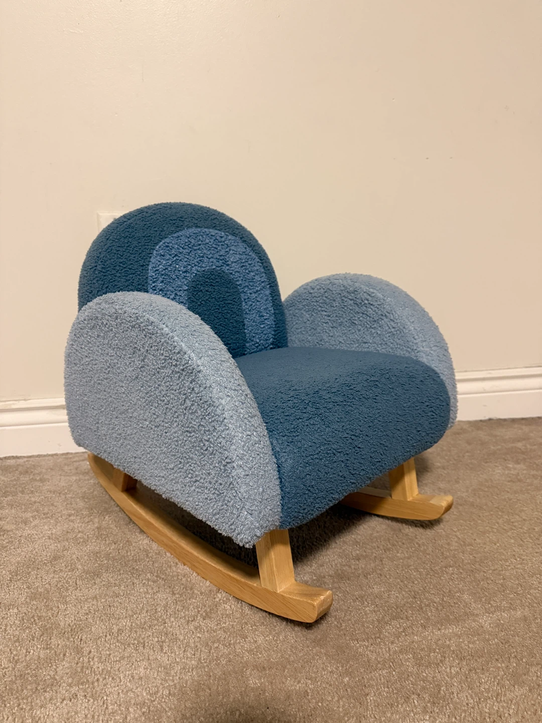Kids Sherpa Rocking Chair - Blue
