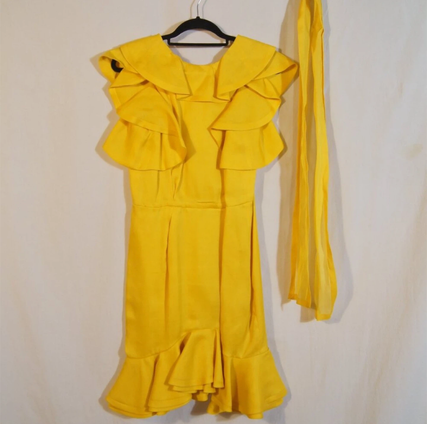 Yves Saint Laurent Rive Gauche Yellow Dress with Scarf