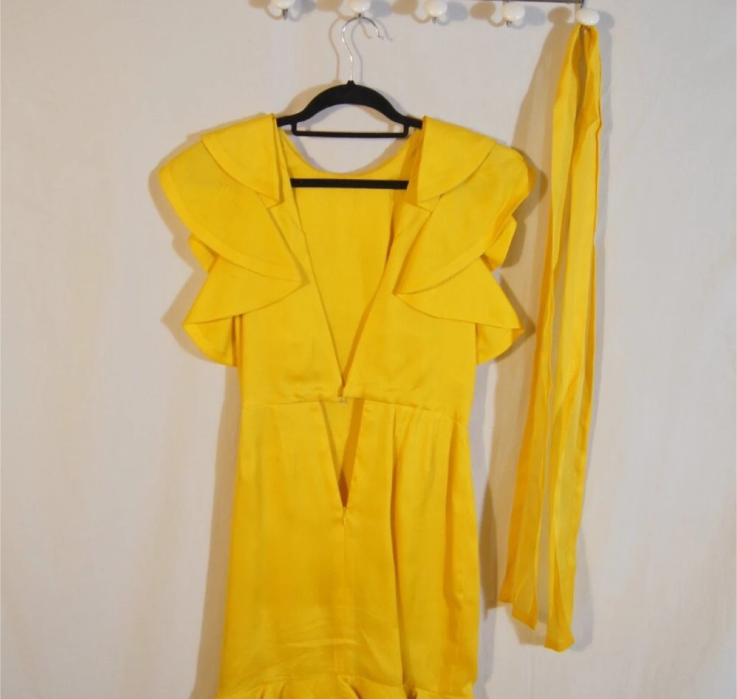 Yves Saint Laurent Rive Gauche Yellow Dress with Scarf - photo 5