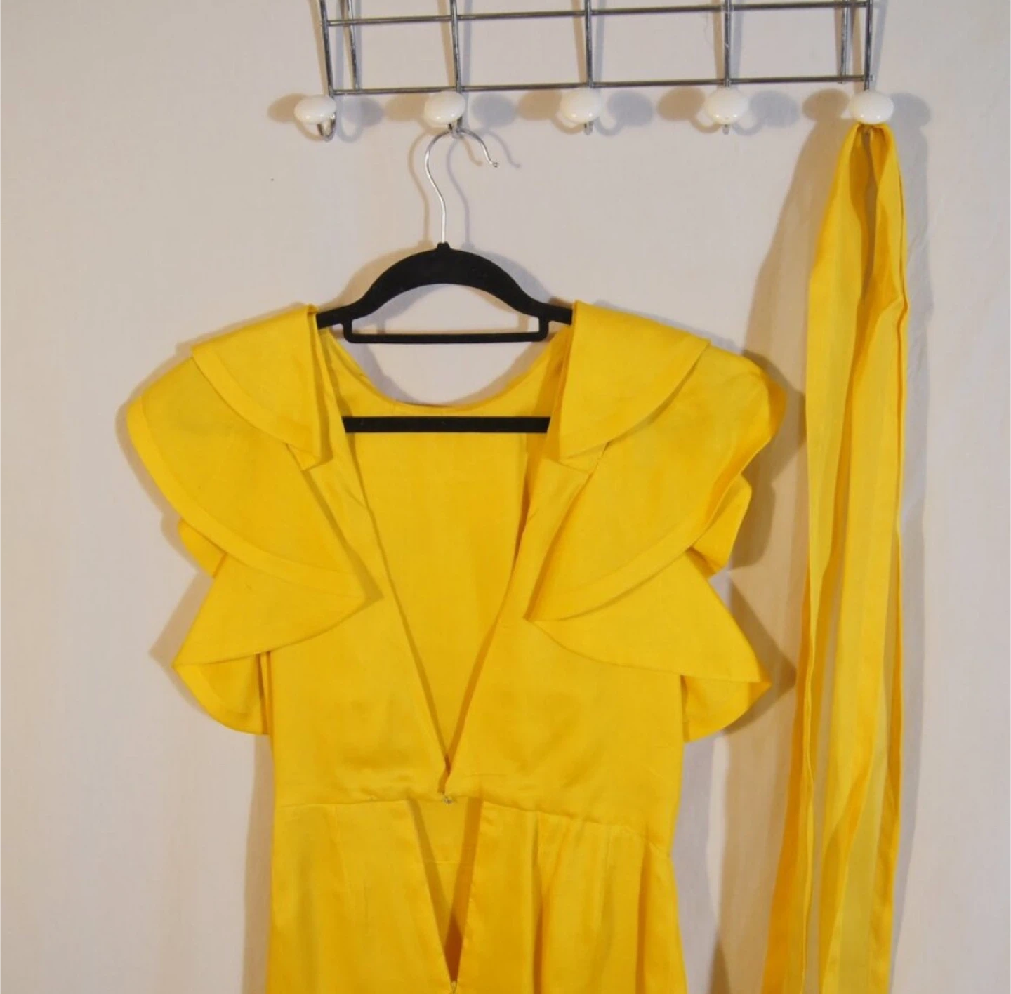 Yves Saint Laurent Rive Gauche Yellow Dress with Scarf - photo 2