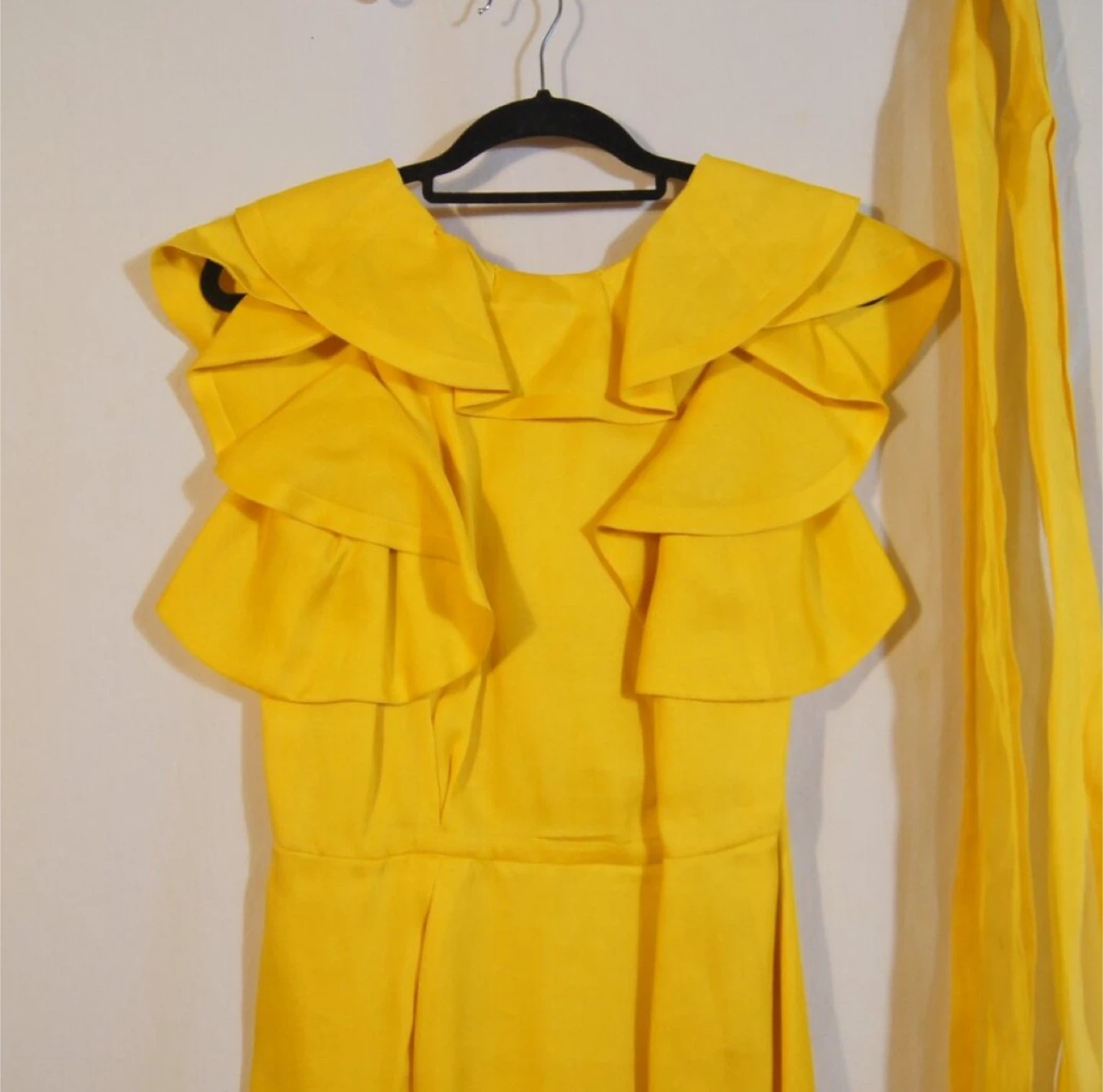 Yves Saint Laurent Rive Gauche Yellow Dress with Scarf - photo 4