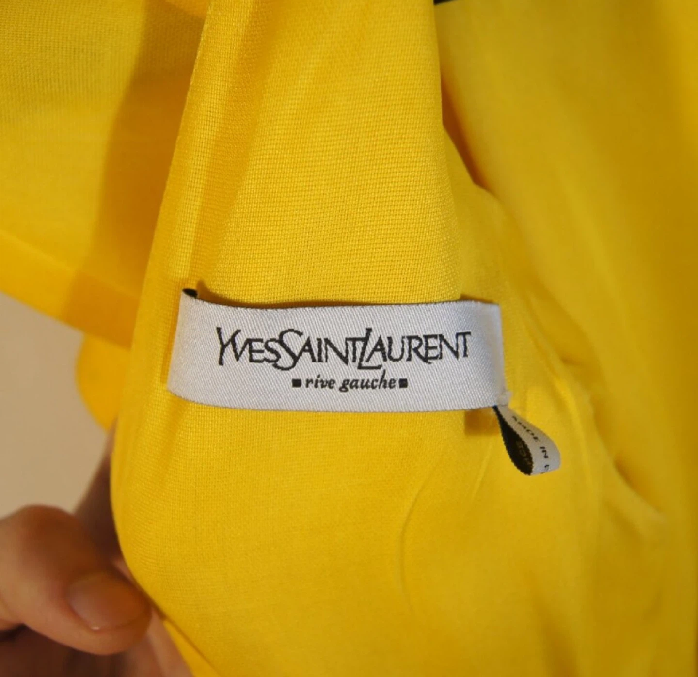 Yves Saint Laurent Rive Gauche Yellow Dress with Scarf - photo 3