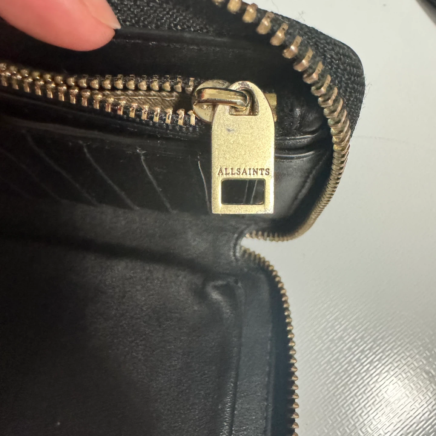AllSaints Black Zip Around Wallet - photo 4