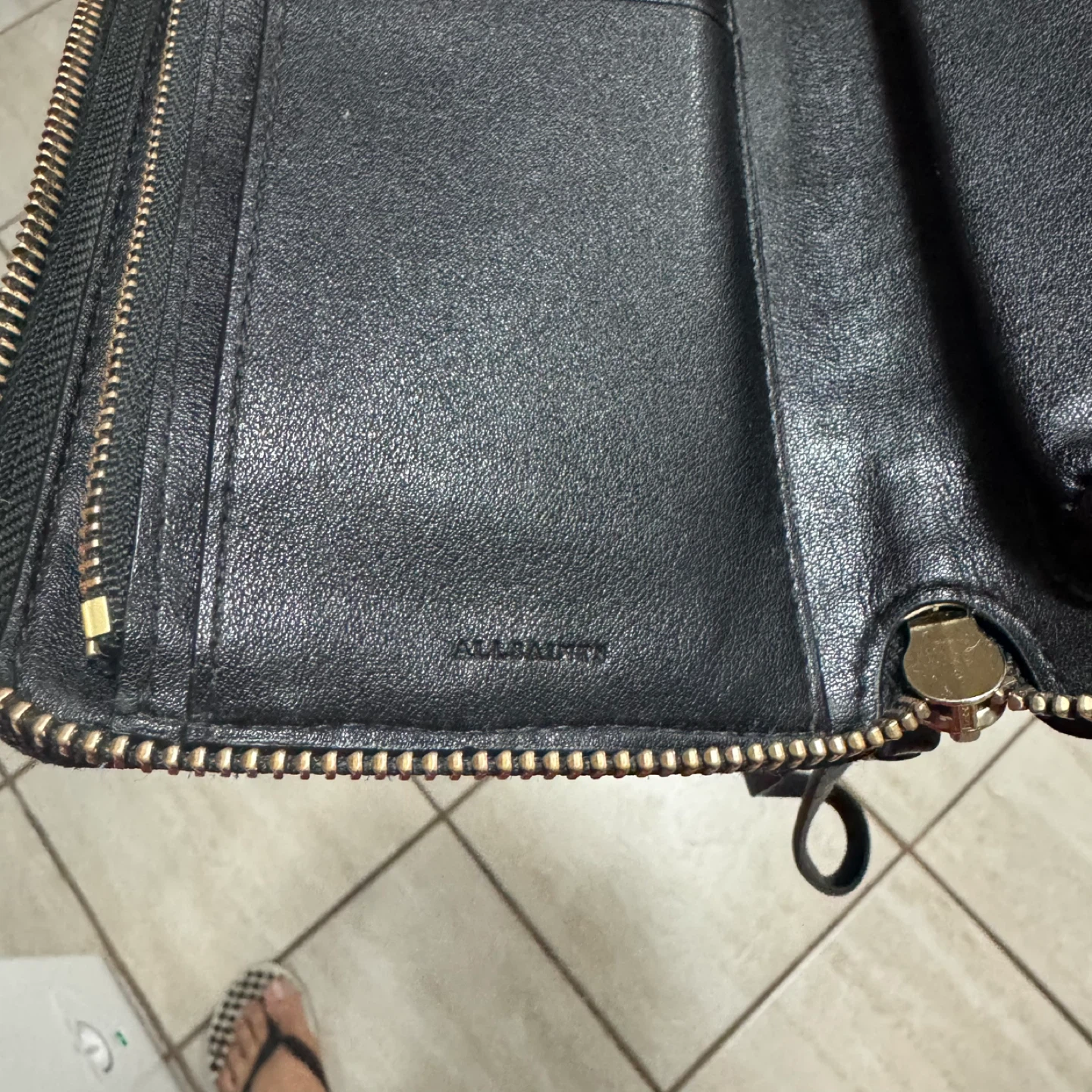 AllSaints Black Zip Around Wallet - photo 3