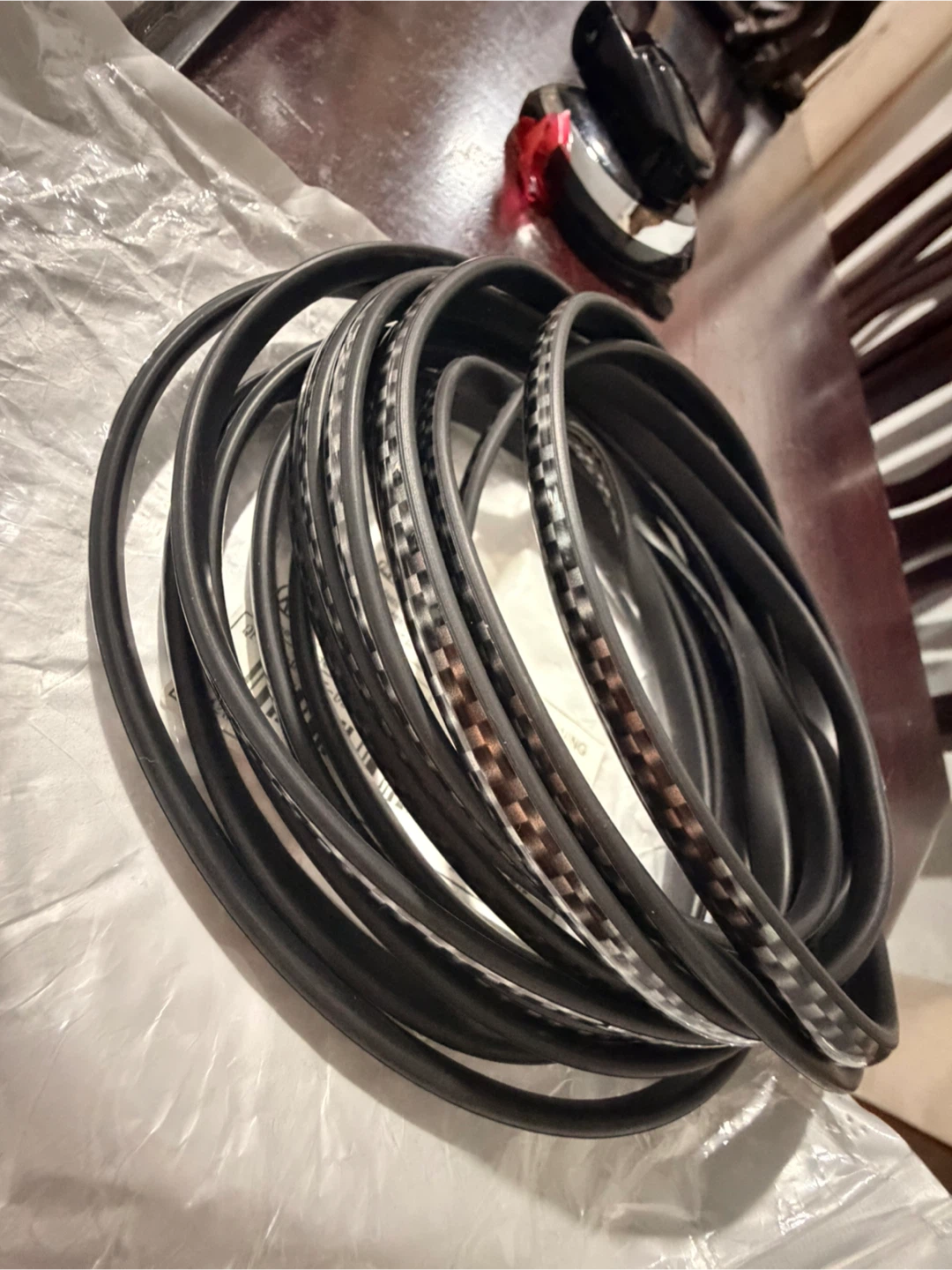 Carbon Fiber Bicycle Tire Inner Tube Rim Strip Set - photo 4