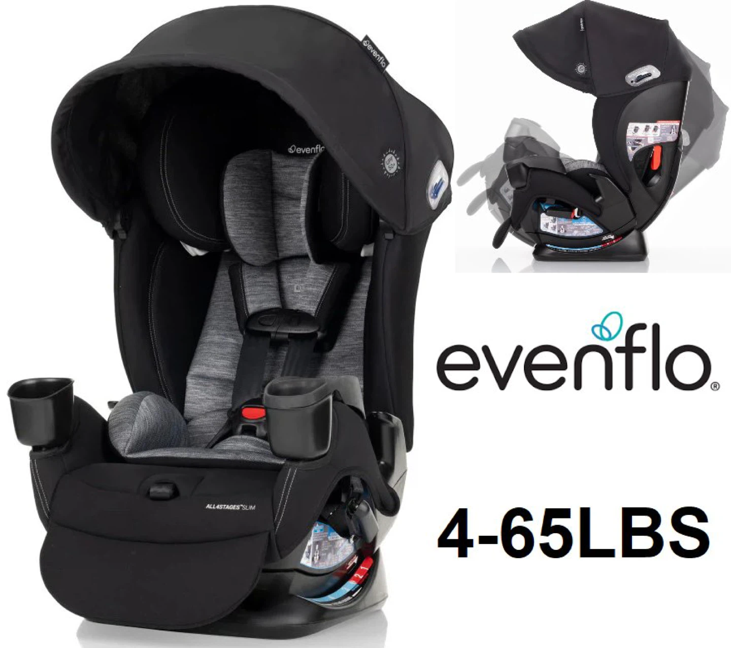 Evenflo ALL4STAGES SLIM+ 4-in-1 Convertible Car Seat - photo 5