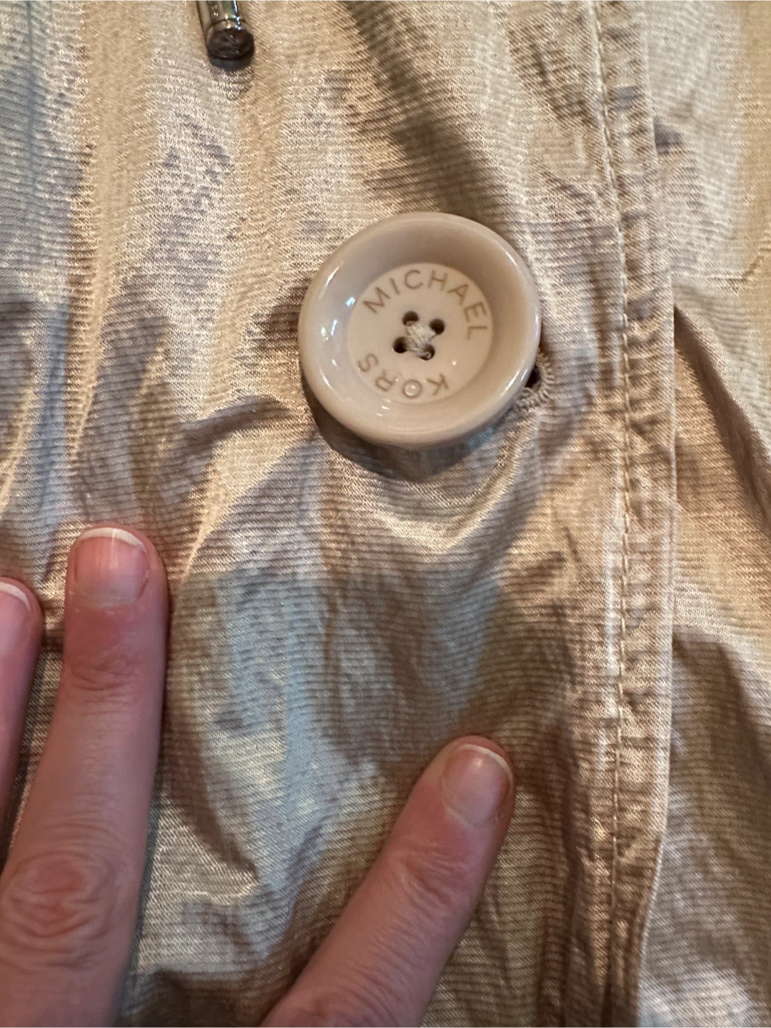 Michael Michael Kors Beige Hooded Trench Coat Size 8 - photo 5