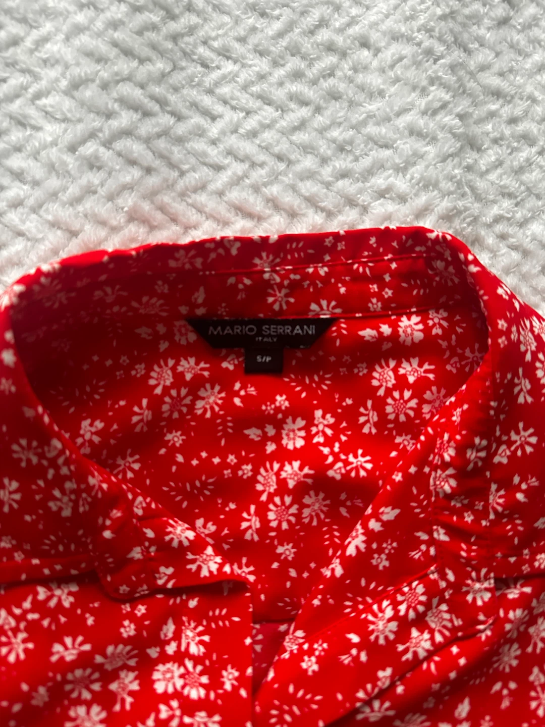 Mario Serrani Red Floral Print Sleeveless Shirt Dress Size S/P