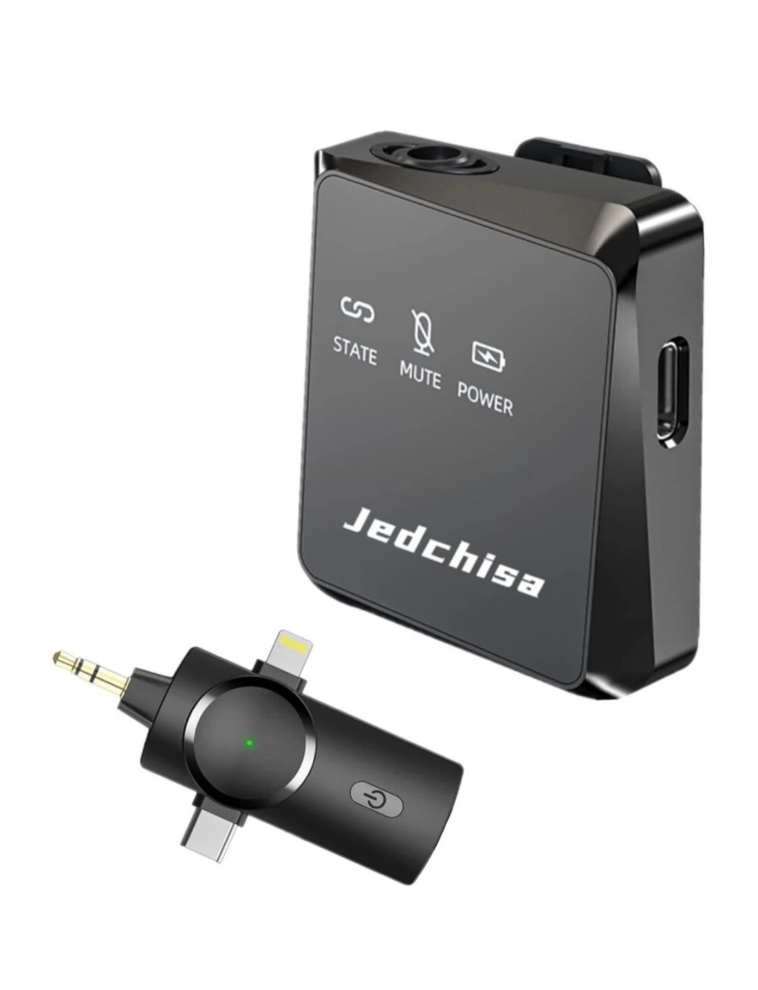 Jedchisa Wireless Lavalier Microphone 3-in-1