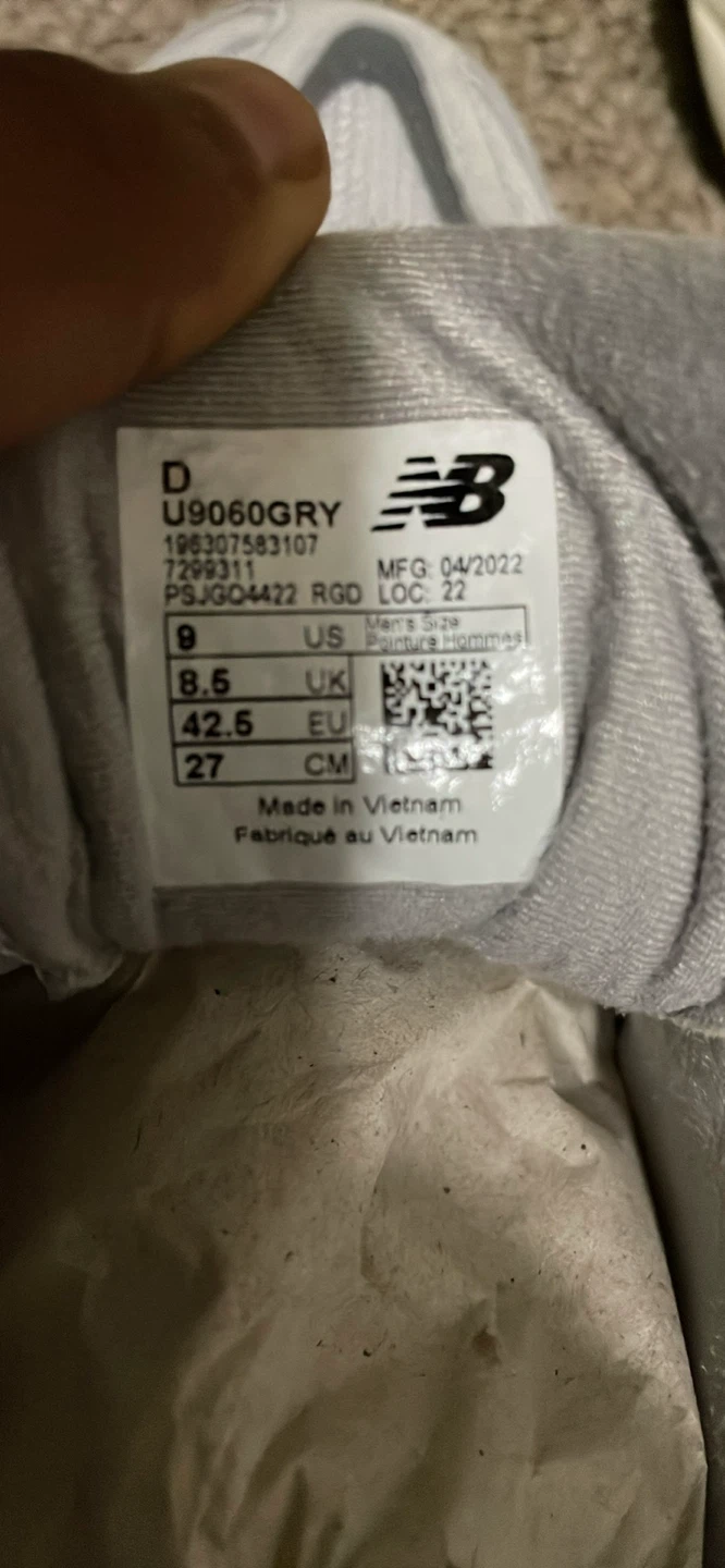 New Balance 9060 Running Shoes Grey U9060GRY Size 9 US - photo 3