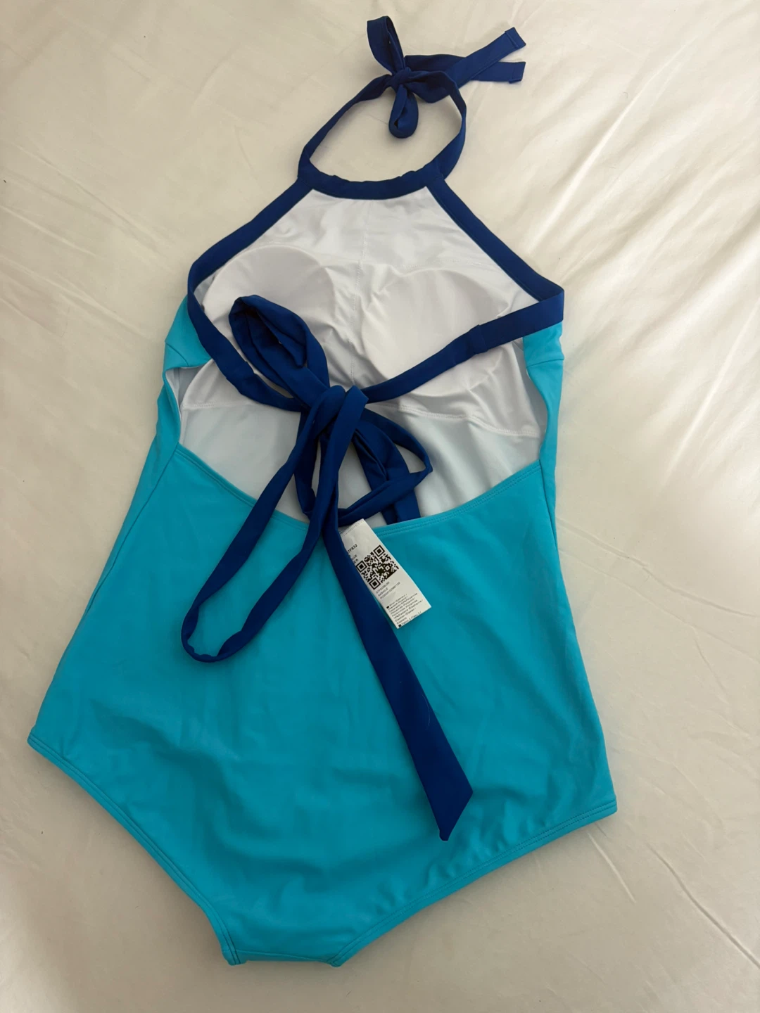Blue Halter One-Piece Swimsuit Size M - photo 4