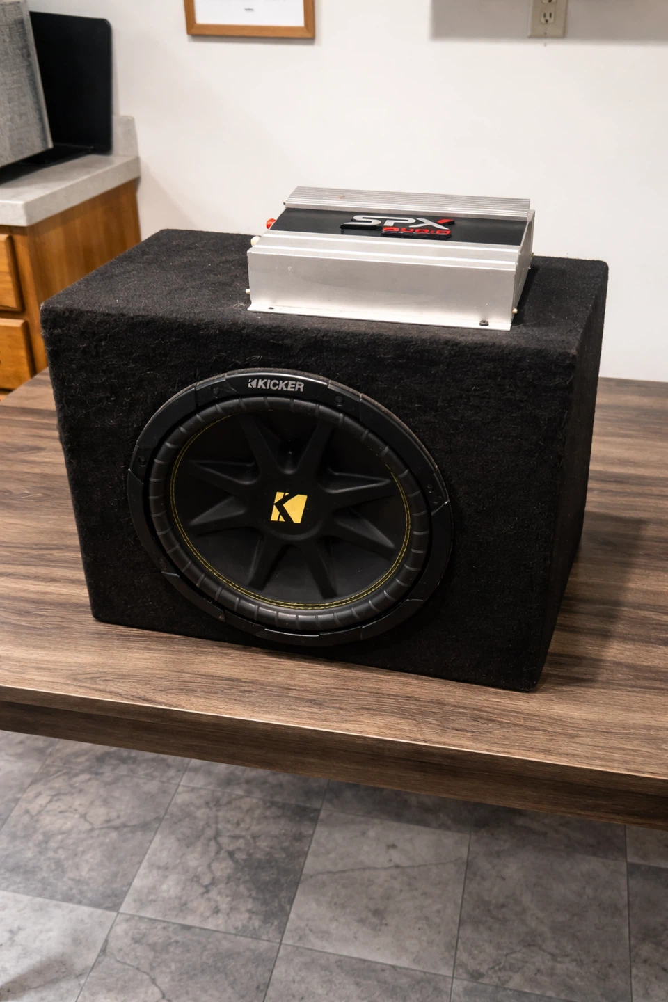 Kicker Subwoofer + SPX Audio Amp – Complete Setup