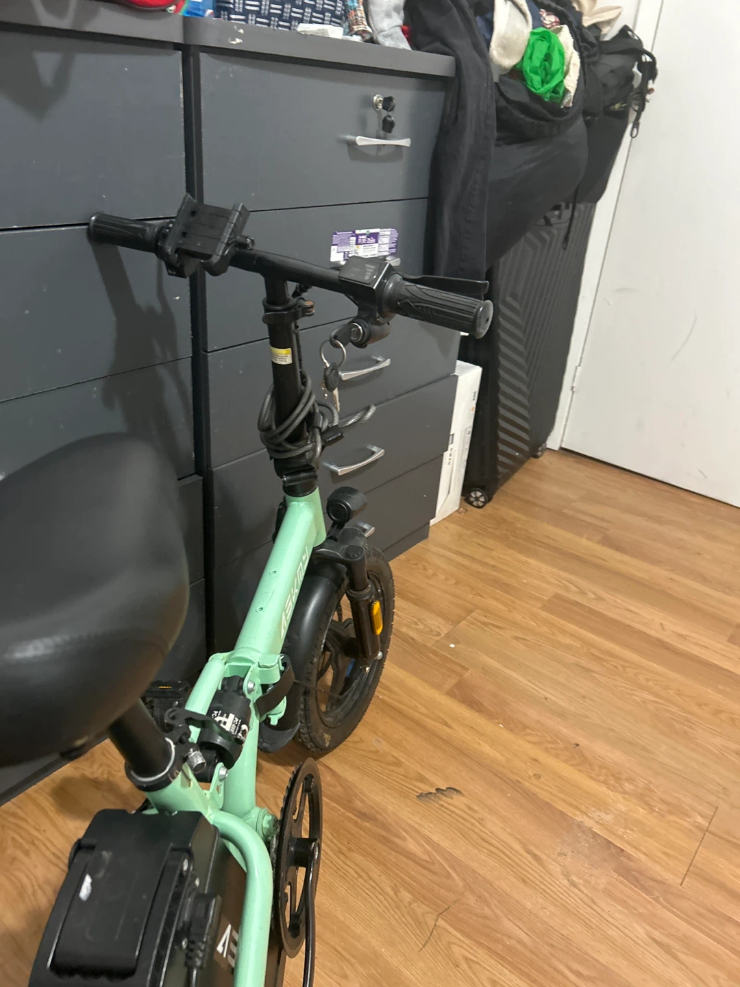 ASKMY Electric Folding Bike - Mint Green - photo 2