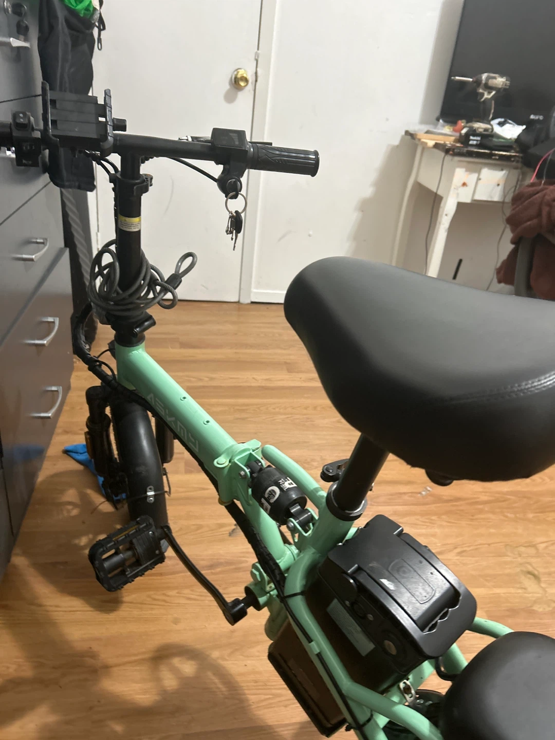 ASKMY Electric Folding Bike - Mint Green - photo 4