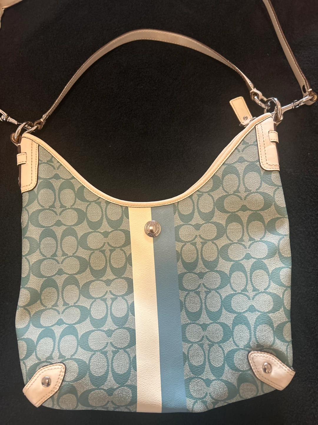 Coach Signature Stripe Shoulder Bag - photo 5