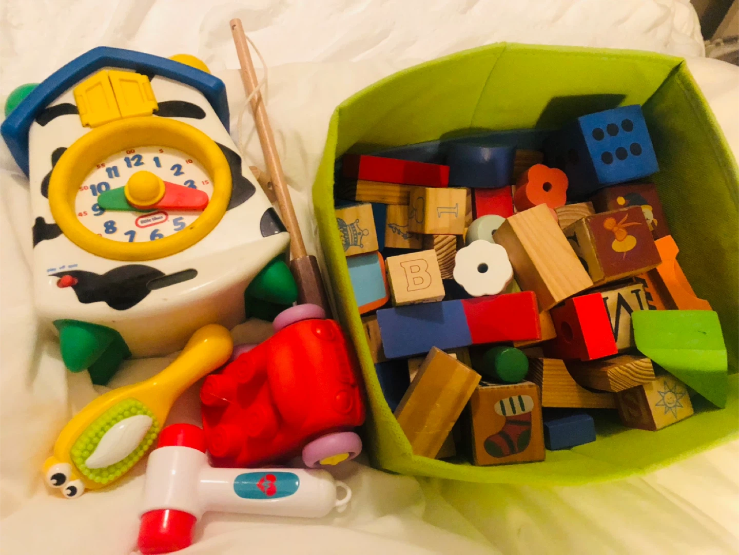 🧡FREE Little Tikes Activity Clock and Wooden Blocks Toy Set