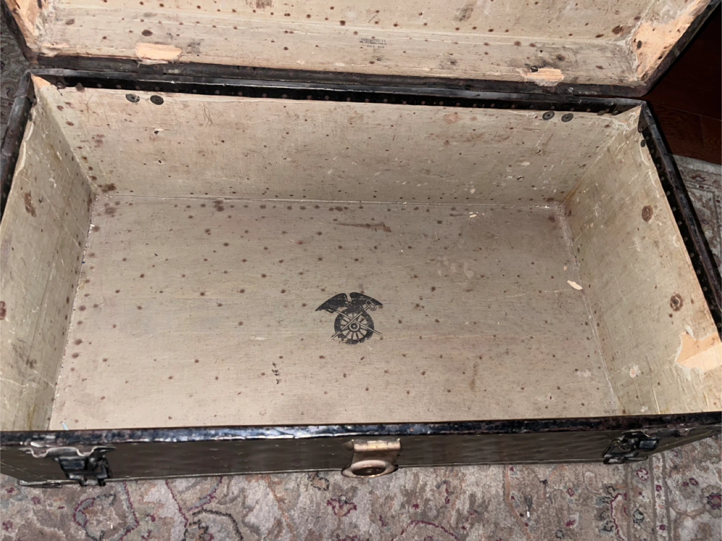 Antique Trunk World War 2 Military Footlocker must go OBO! - photo 3