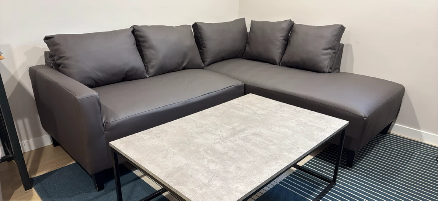 Dark Brown Sectional Sofa - photo 2