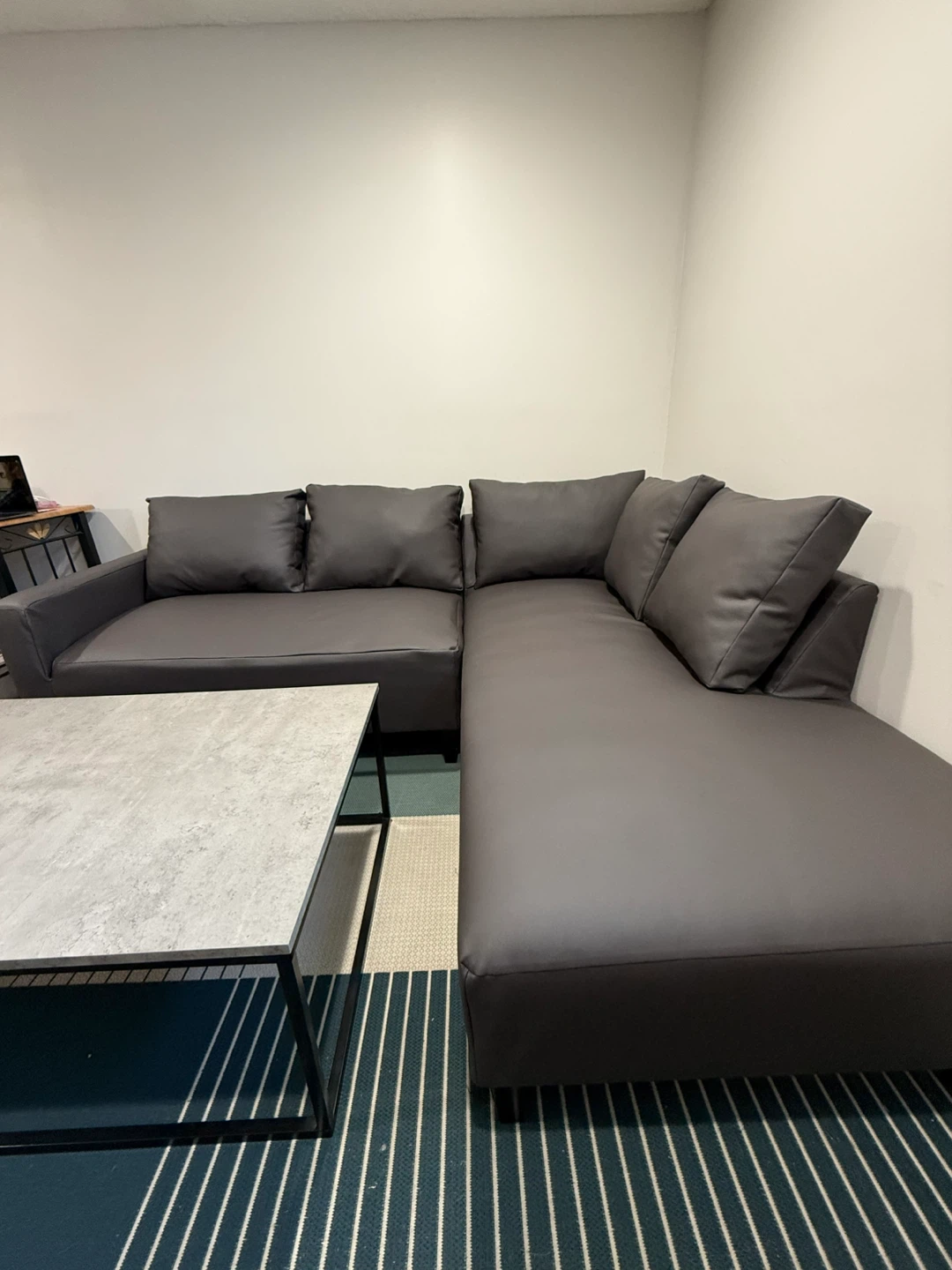 Dark Brown Sectional Sofa - photo 3