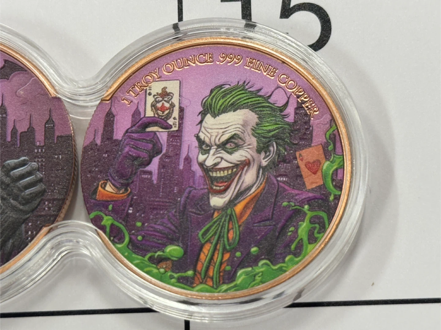 Batman and Joker 1 Troy Ounce 999 Fine Copper Coins - photo 3