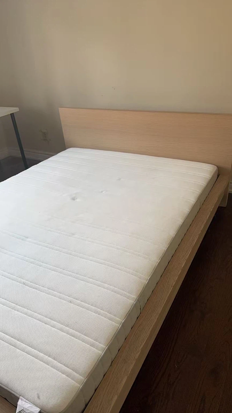 Wooden Bed Frame with Mattress - photo 2