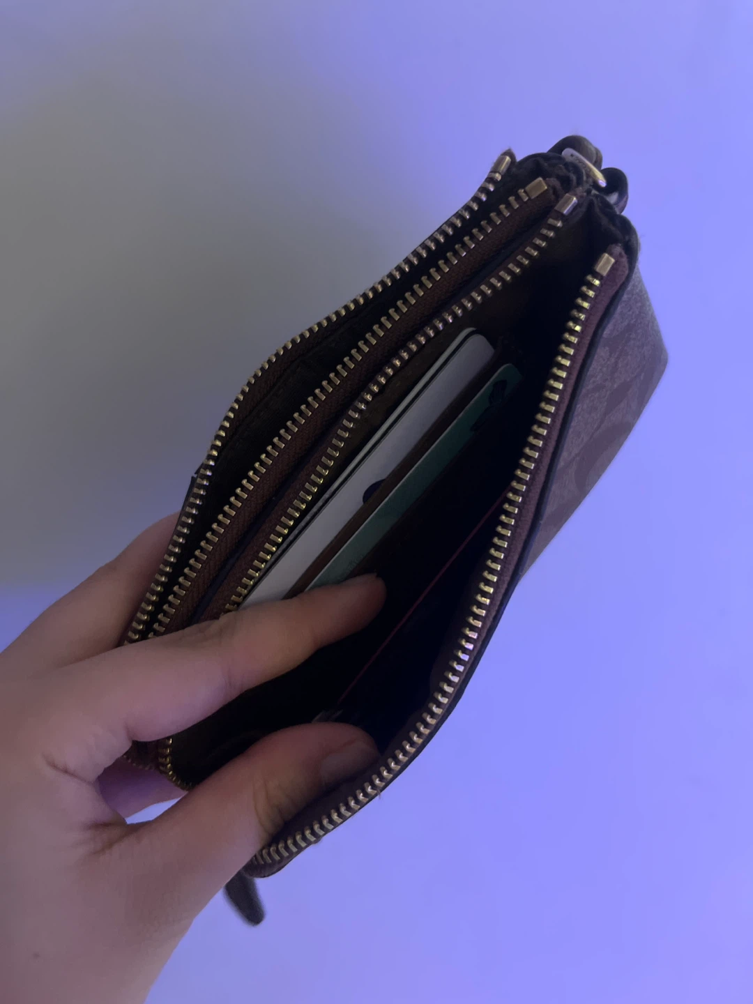 Coach Wristlet Small Brown Signature - photo 4