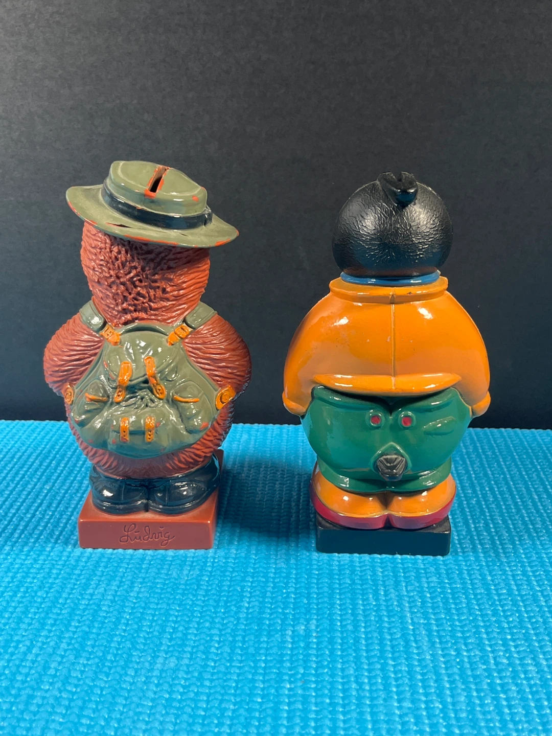 Vintage Sparbanken Nord Piggy Bank Duo - Bird & Duck Characters - photo 3