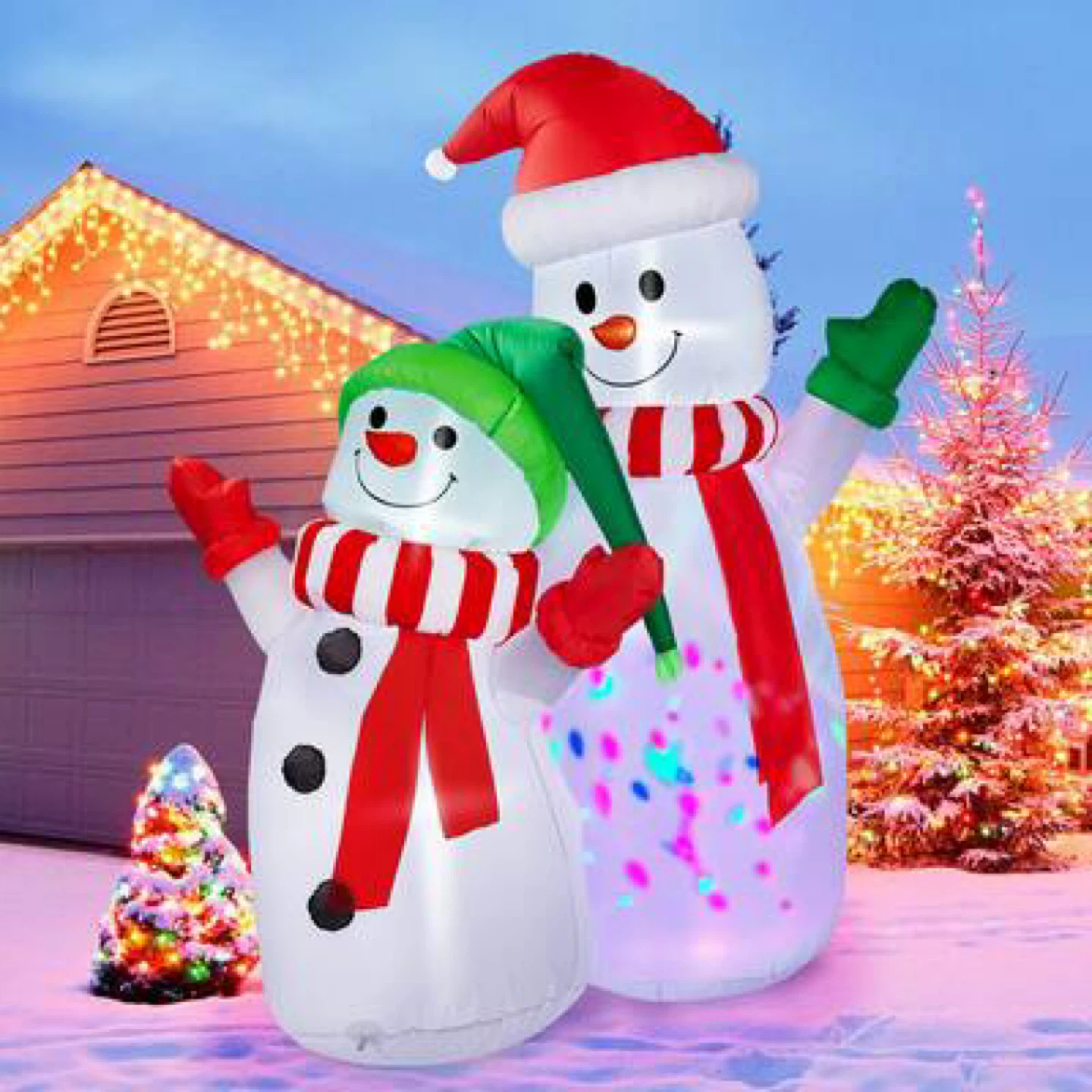 New 6FT Inflatable Christmas Decoration,Snowman + Built-in LED