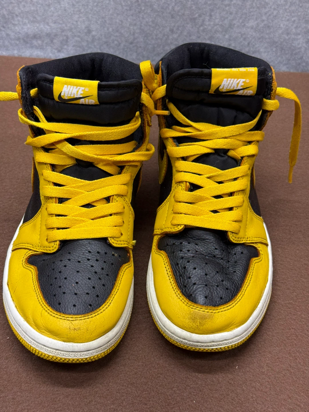 Nike Air Jordan 1 High Yellow Black Men's Sneakers