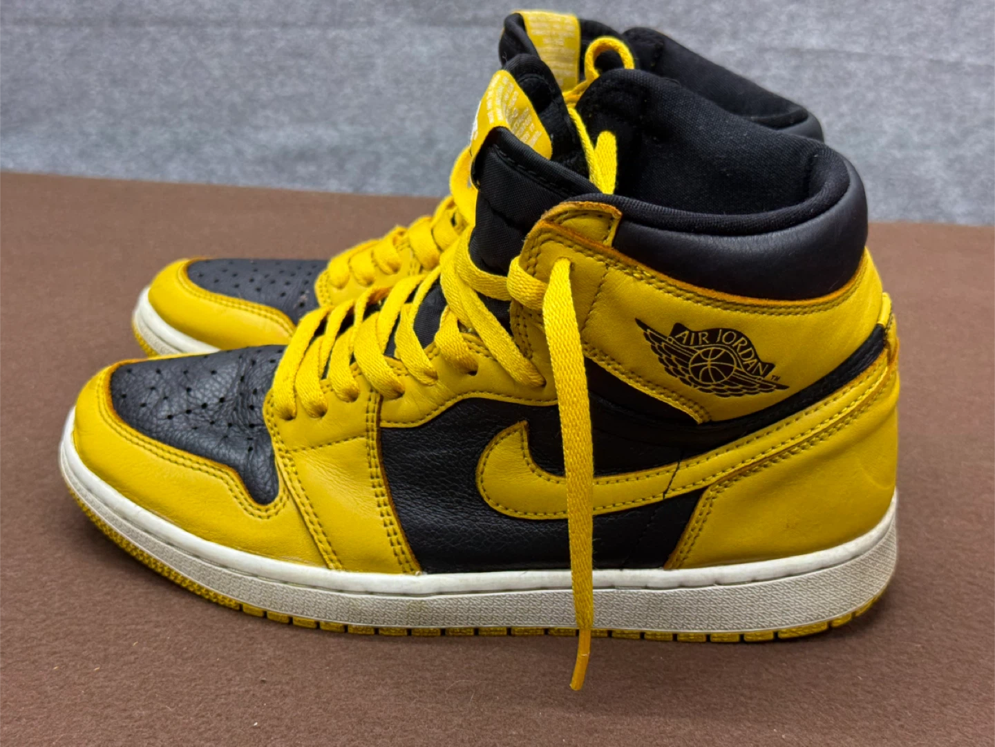 Nike Air Jordan 1 High Yellow Black Men's Sneakers - photo 2