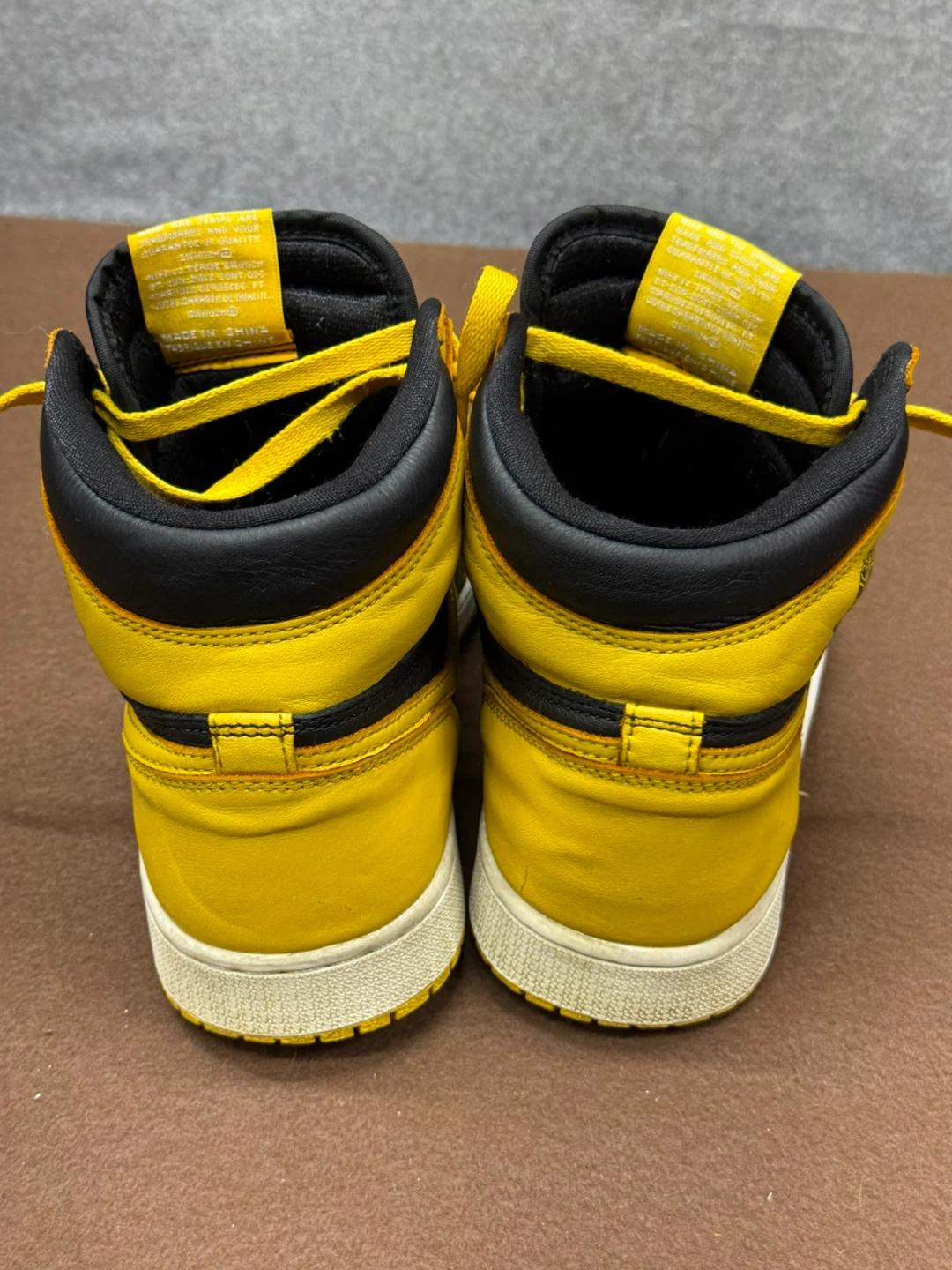 Nike Air Jordan 1 High Yellow Black Men's Sneakers - photo 3