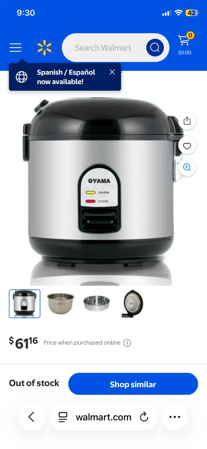Perfect condition Oyama Stainless Steel Rice Cooker - photo 2