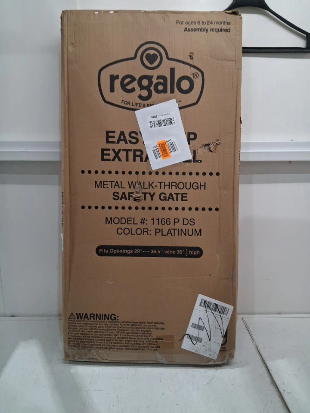 Regalo Metal Walk-Through Extra Tall Safety Gate Platinum - photo 3