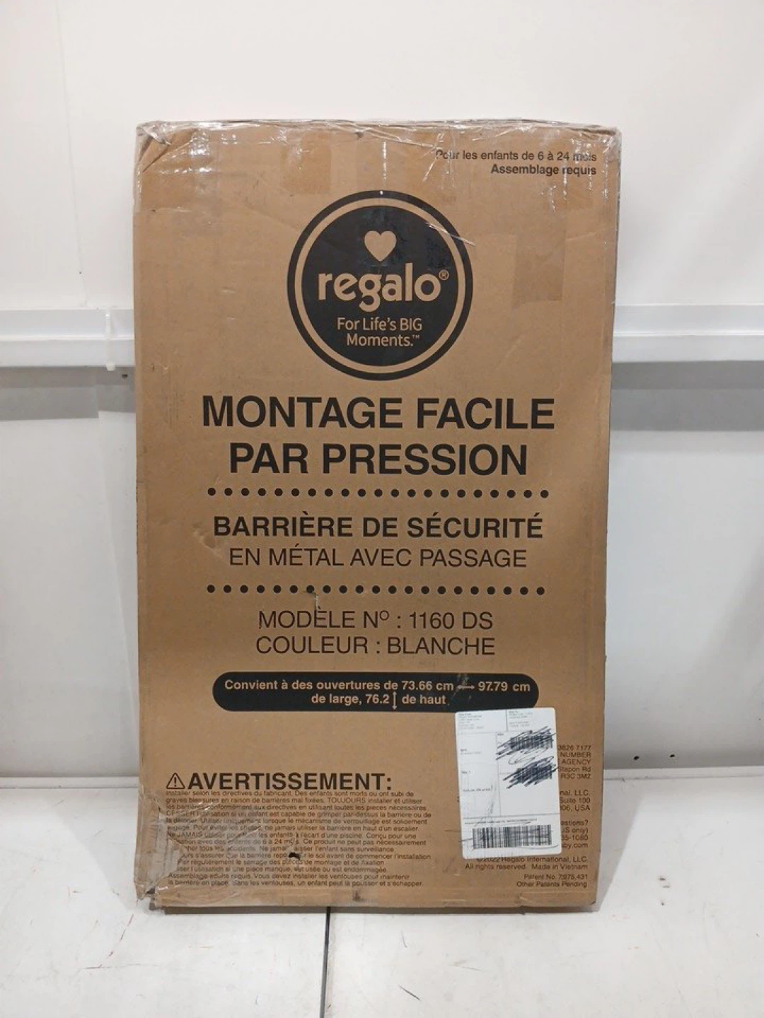 Regalo Easy Step Safety Gate White