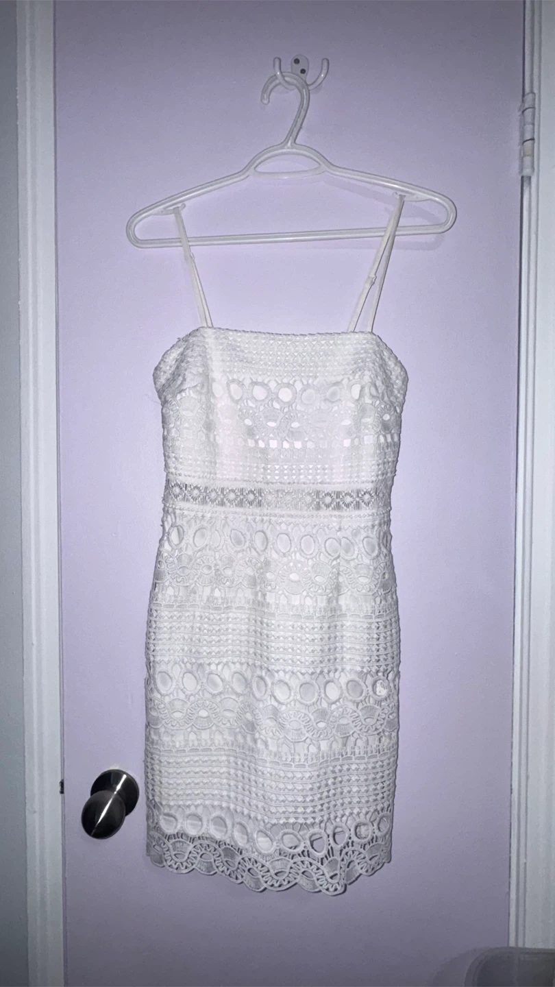 Boohoo White Lace Mini Dress - UK 6