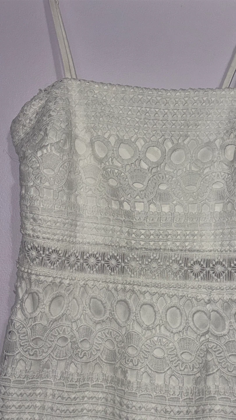 Boohoo White Lace Mini Dress - UK 6 - photo 2