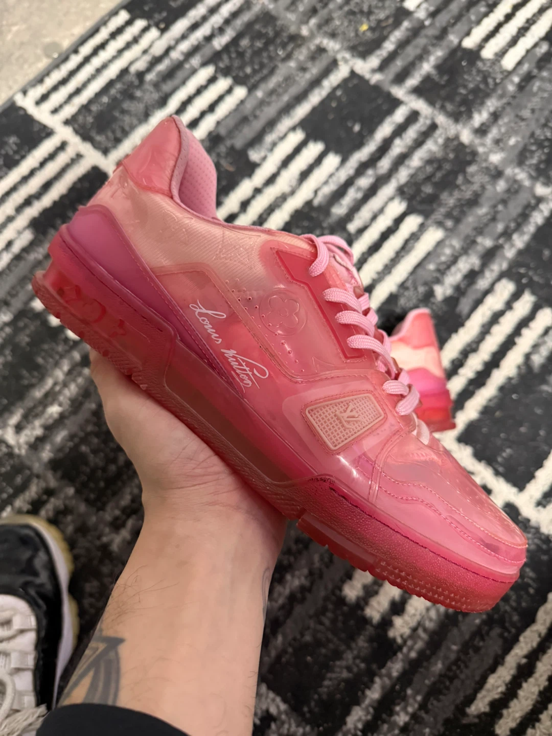 Louis Vuitton'LV Trainer-Transparent Pink' Sneakers Sz 8.5 US