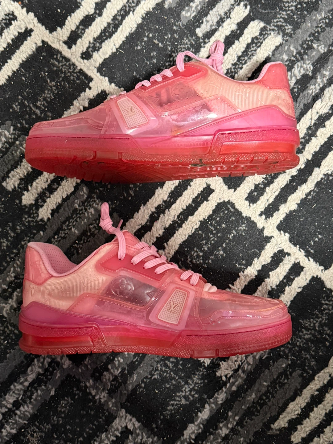 Louis Vuitton'LV Trainer-Transparent Pink' Sneakers Sz 8.5 US - photo 3