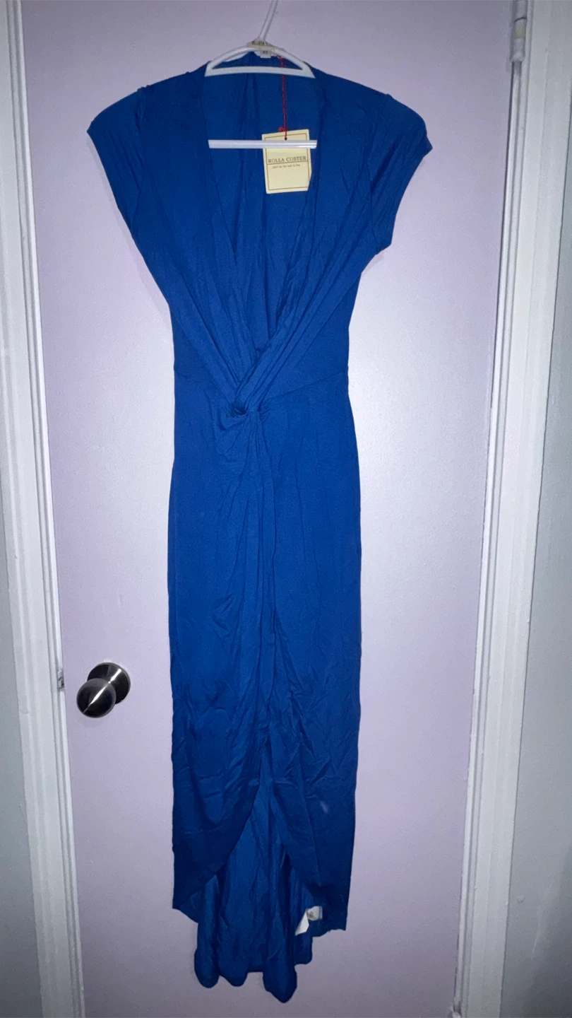 Rolla Coster Blue Twisted Maxi Dress XS
