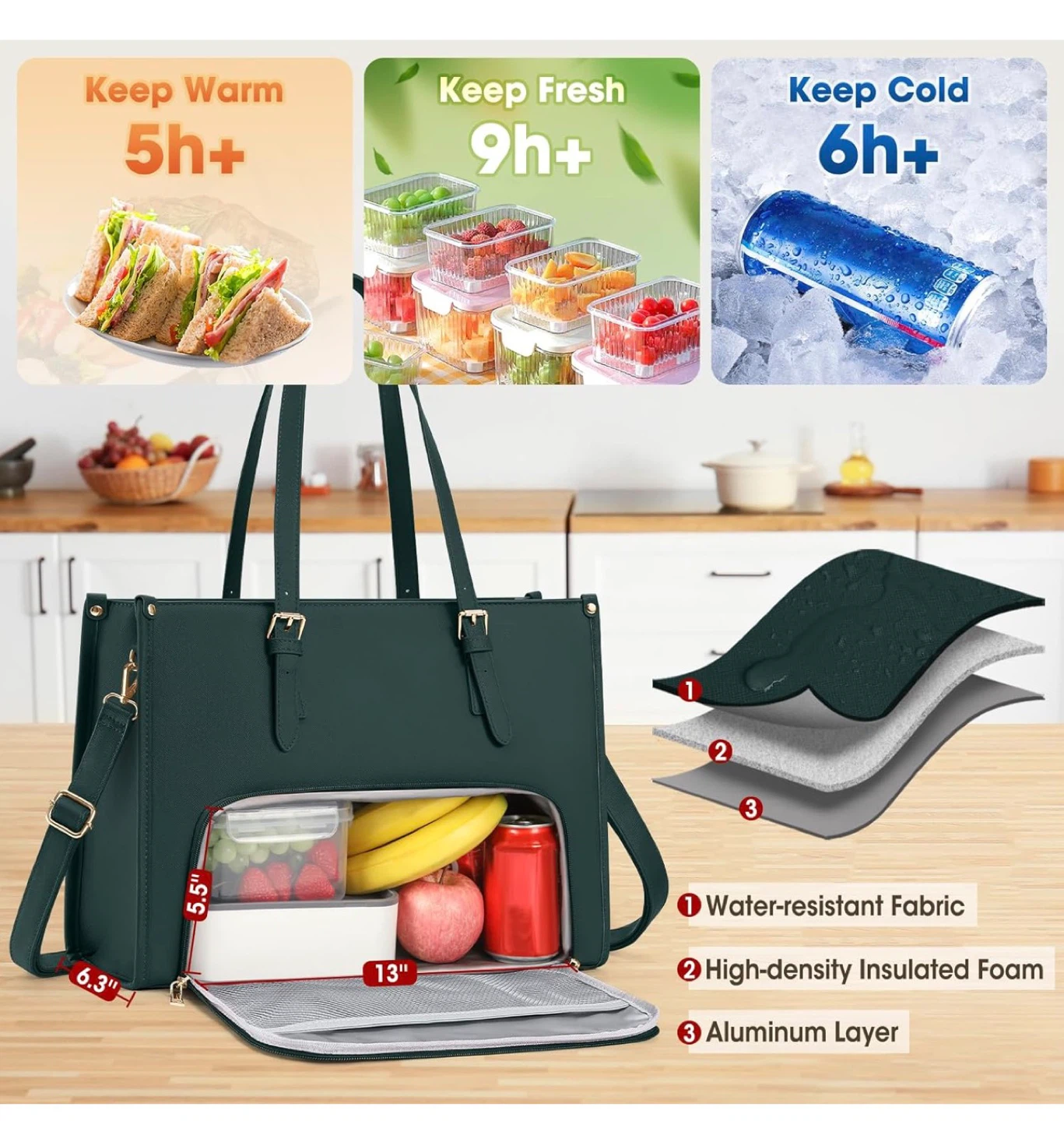 15.6” Laptop Bags w/Insulated Lunch Compartment - photo 5