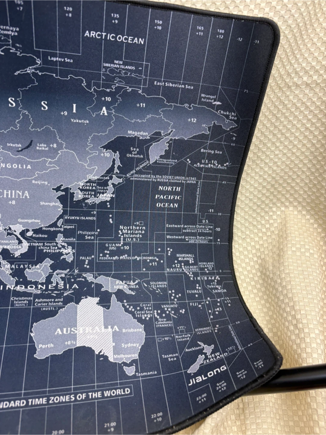 ” World Map Desk Mat with Time Zones 35x15 inches 🧡 - photo 5