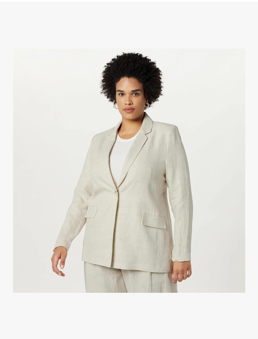 NEW! The Drop Women's Blake Long Blazer, Natural Linen - photo 5
