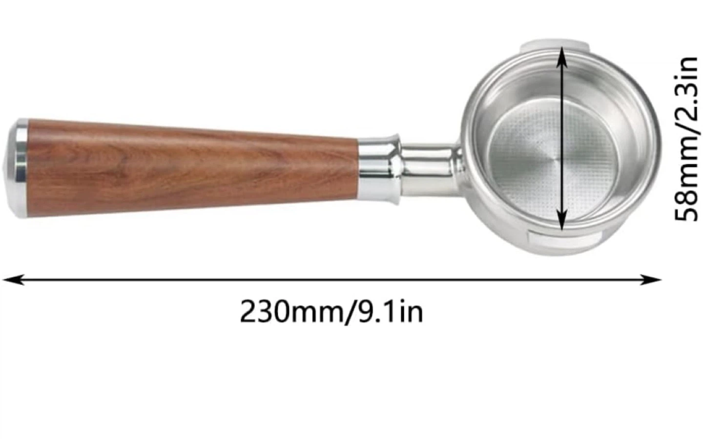 Reusable Bottomless Portafilter with Wooden Handle - photo 2